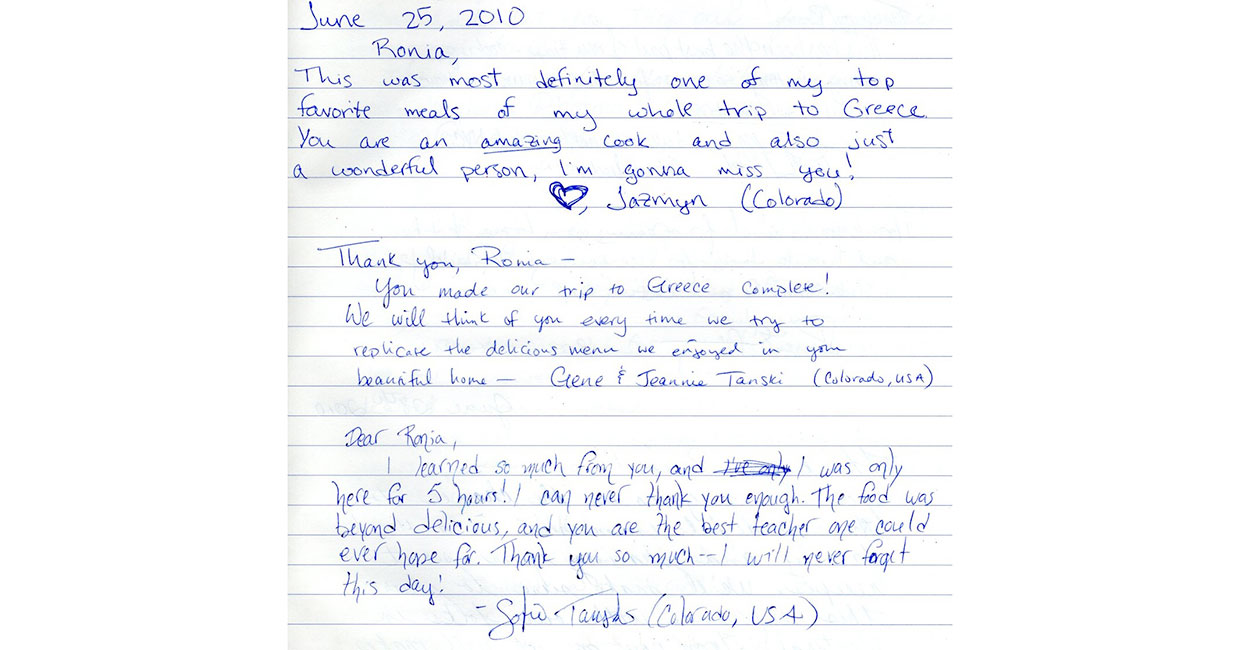 Guest reviews of wood oven cooking in Sifnos